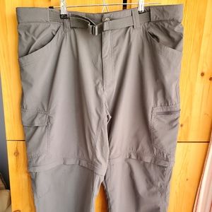 Columbia Men's Omni Wick Grey/Green Convertible Hiking Pants size 40